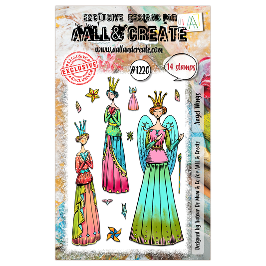 #1220 - A6 Stamp Set - Angel Wings