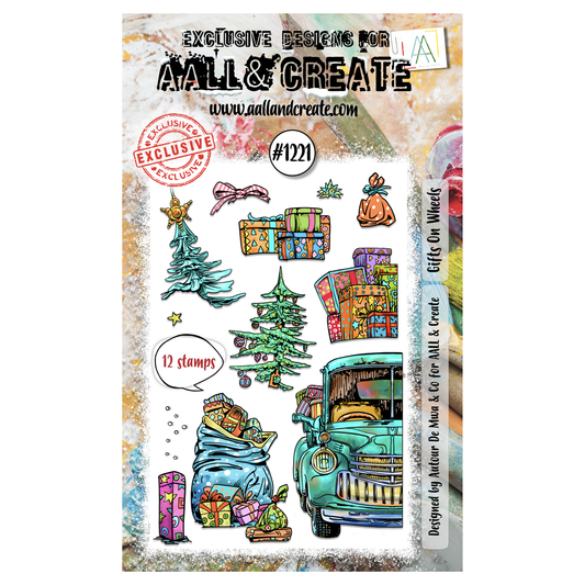 #1221 - A6 Stamp Set - Gifts On Wheels