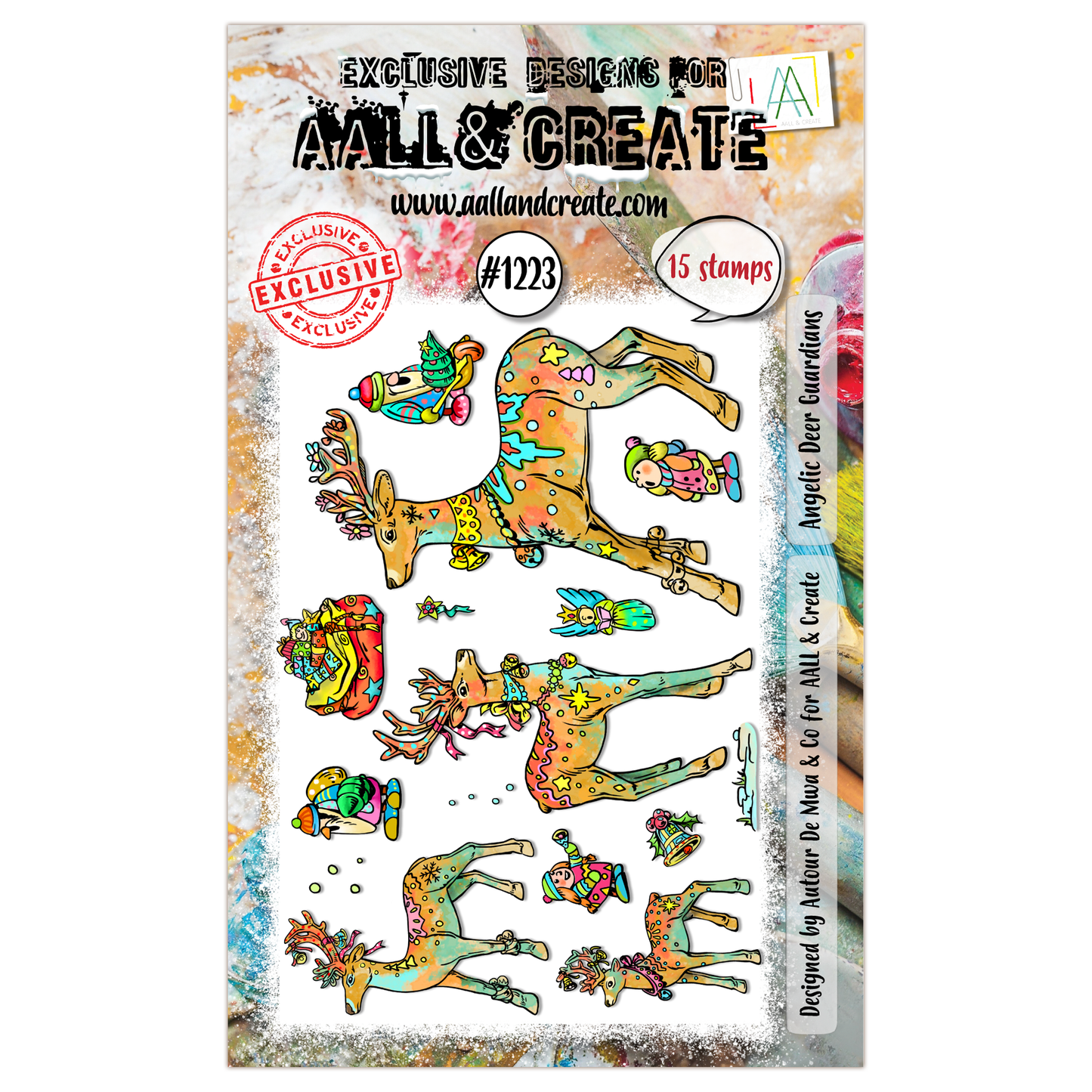 #1223 - A6 Stamp Set - Angelic Deer Guardians
