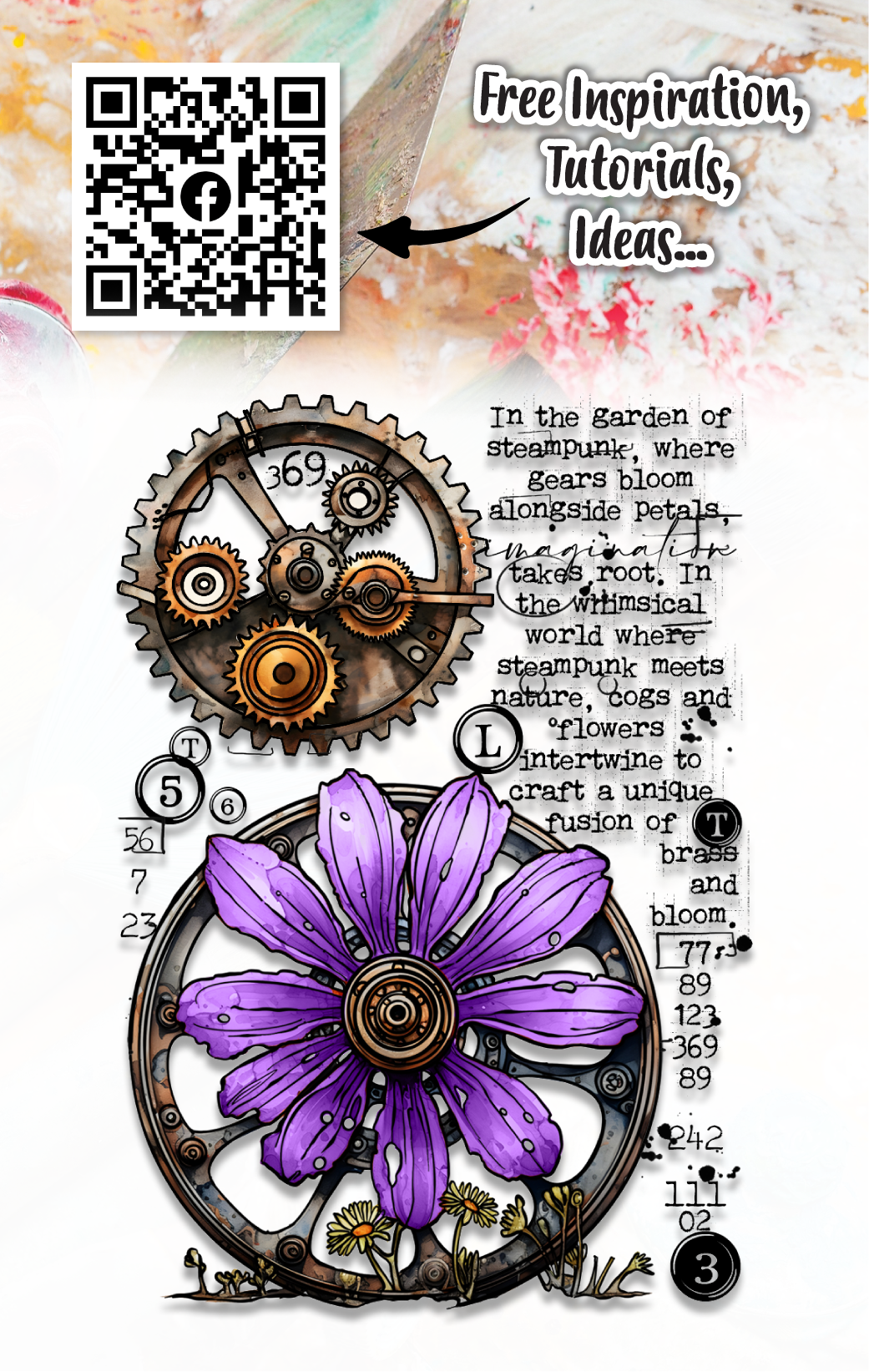 #1229 - A7 Stamp Set - Garden Gears