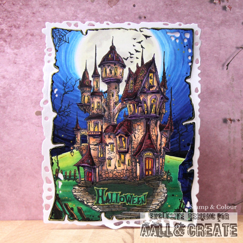 #1236 - A6 Stamp Set - Nightfall Castle