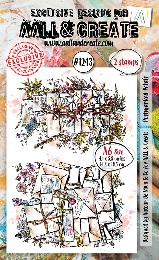 #1243 - A6 Stamp Set - Postmarked Petals