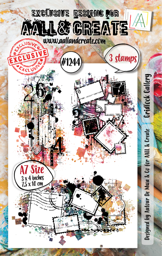 #1244 - A7 Stamp Set - Gridlock Gallery