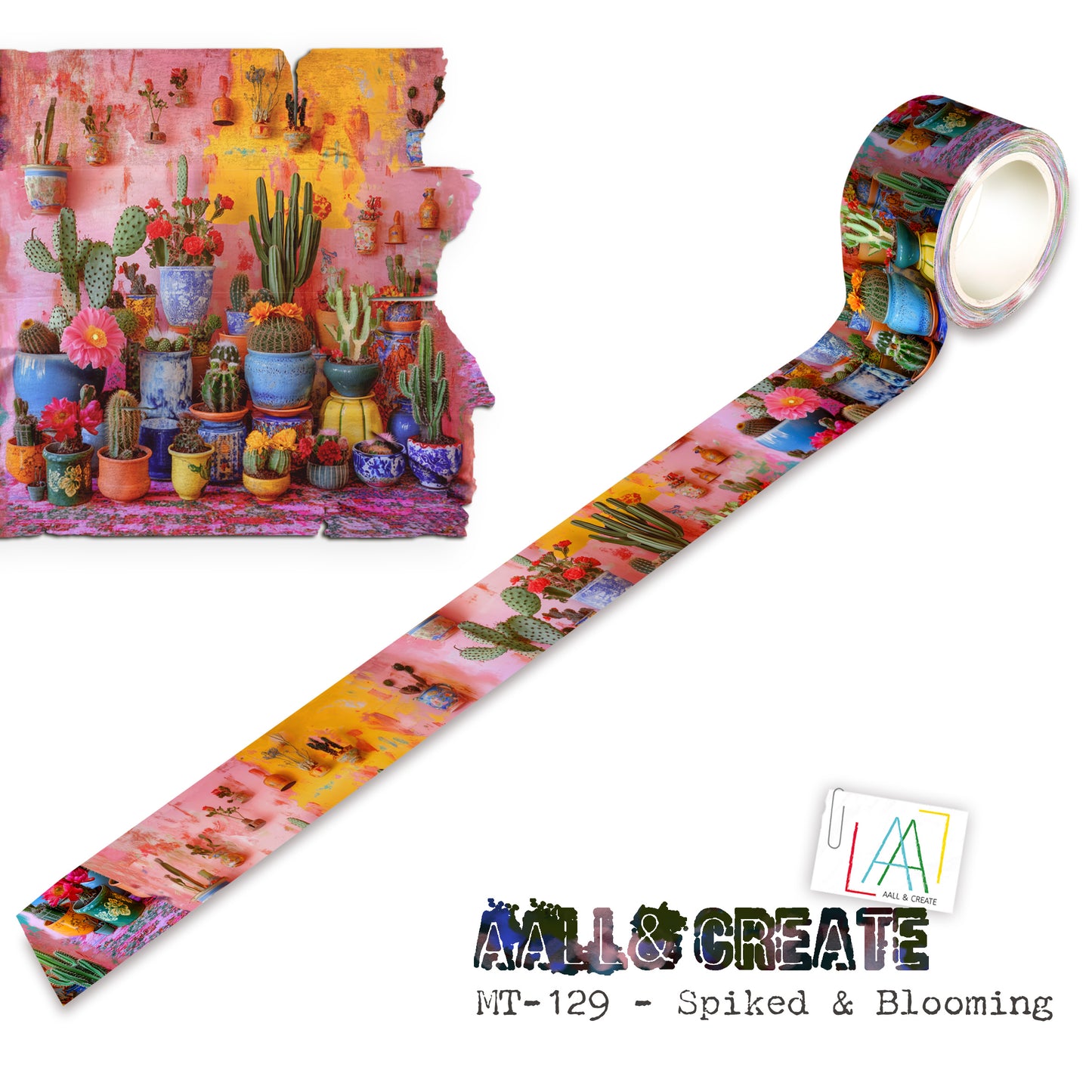 #MT-129 - Washi Tape - Spiked & Blooming (Layer-It-Up!)