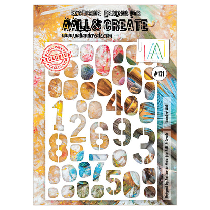 #131 - A4 Stencil - Number Wall