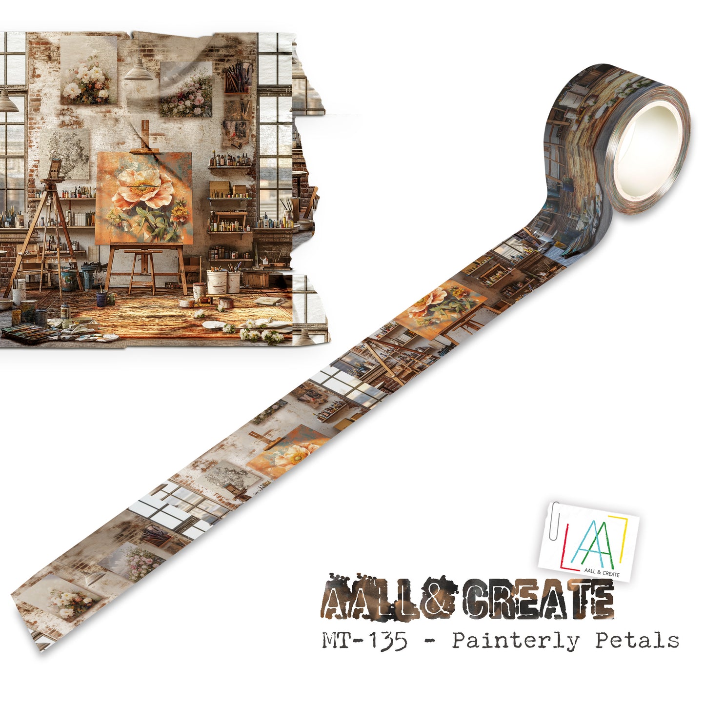 #MT-135 - Washi Tape - Painterly Petals (Layer-It-Up!)