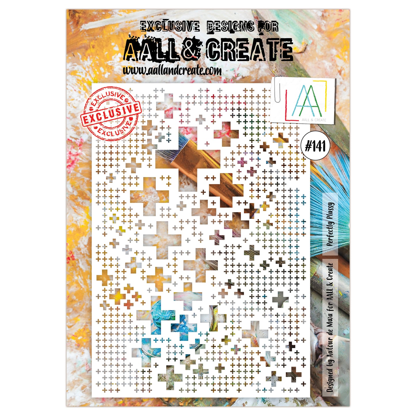 #141 - A4 Stencil - Perfectly Plussy