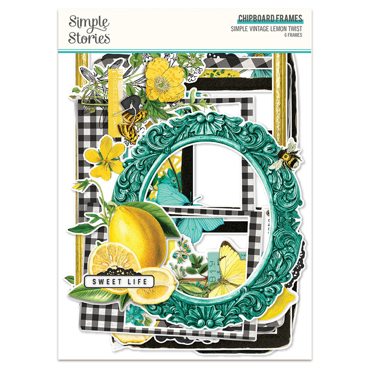 Simple Stories  Simple Vintage Lemon Twist Chipboard Frames