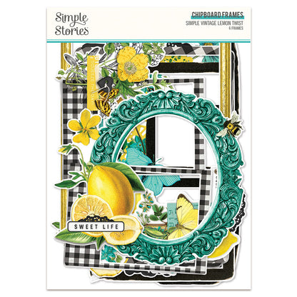 Simple Stories  Simple Vintage Lemon Twist Chipboard Frames
