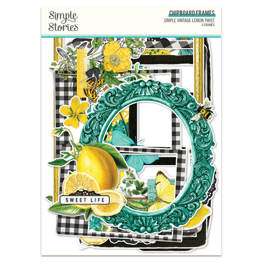 Simple Stories  Simple Vintage Lemon Twist Chipboard Frames