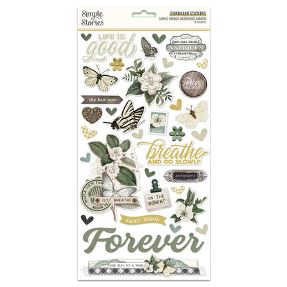 Simple Stories Simple Vintage Weathered Garden Chipboard