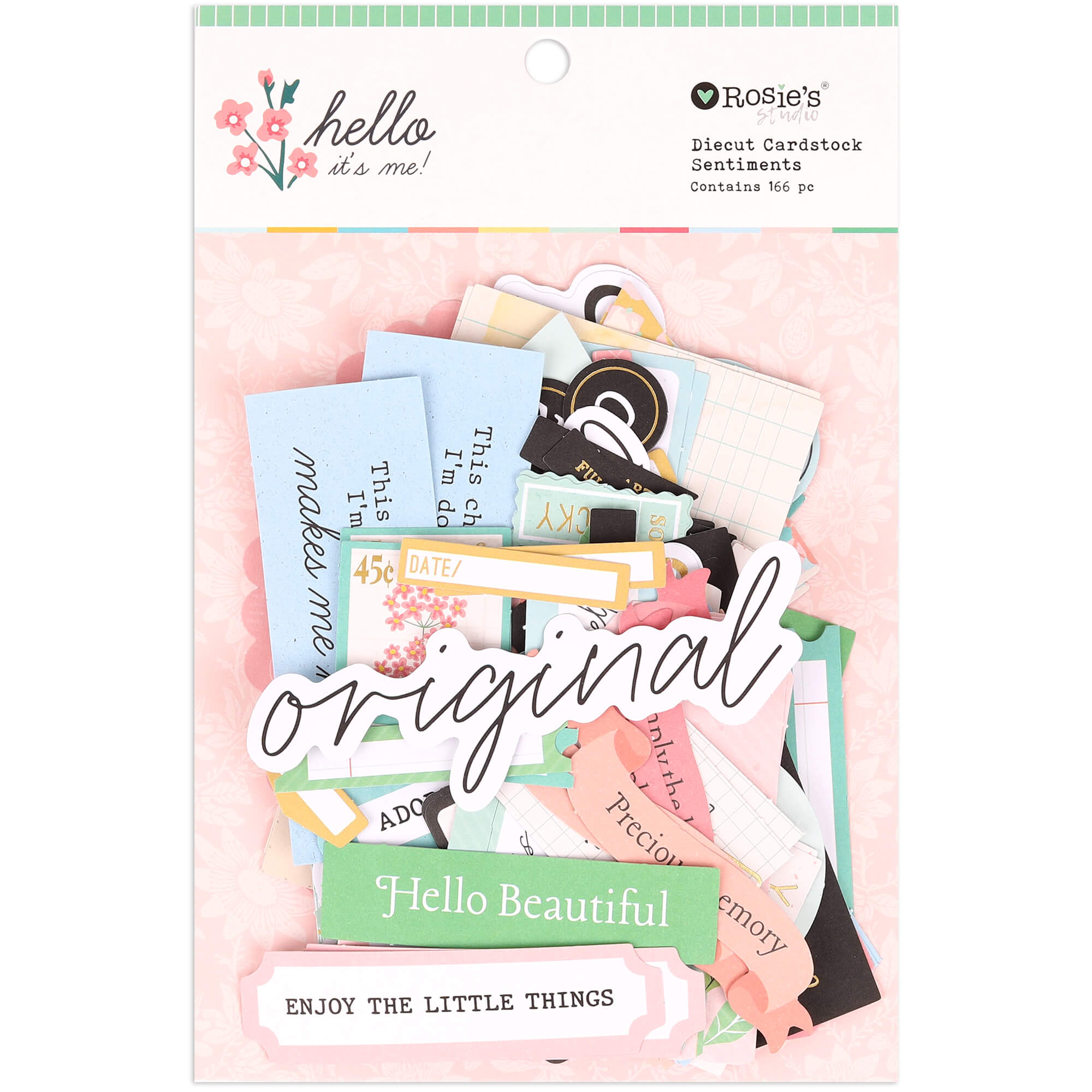 Rosie's Studio Hello It's Me! Cardstock Diecut Ephemera Sentiments ...