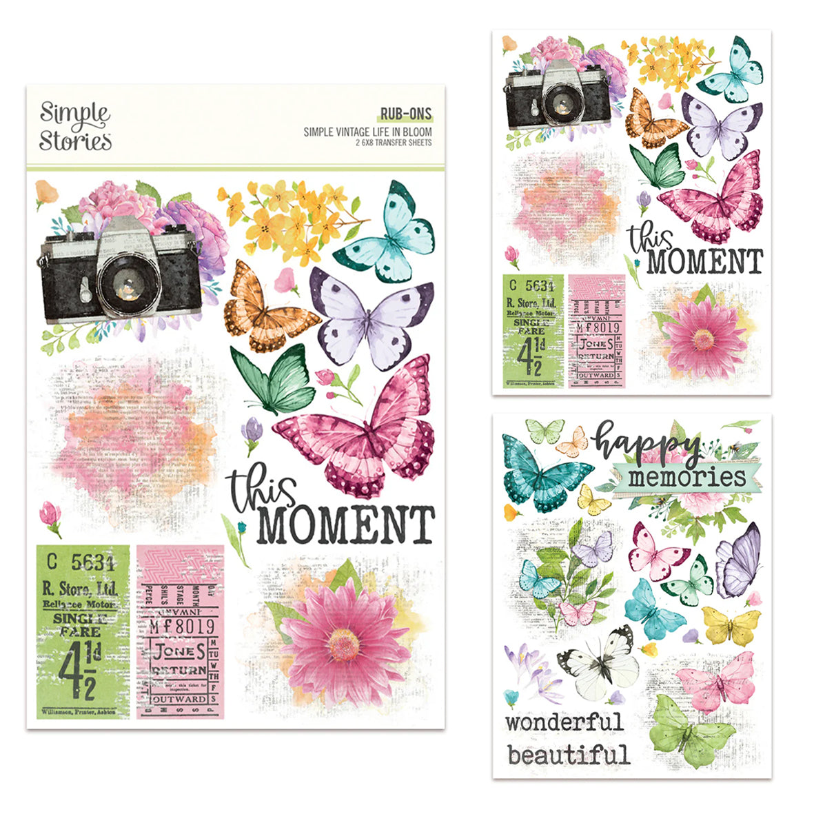 Simple Stories Simple Vintage Life in Bloom Rub-Ons