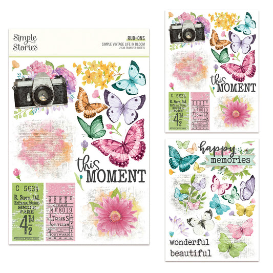Simple Stories Simple Vintage Life in Bloom Rub-Ons