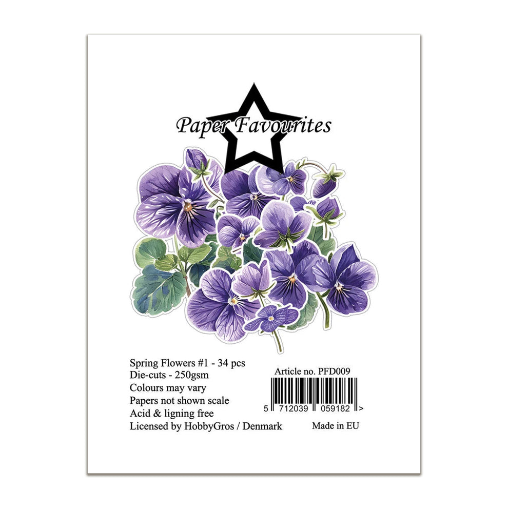 Spring A7 Paper Favourites Die-Cuts A7 Spring Flowers #1 (34pcs) – AALL & Create