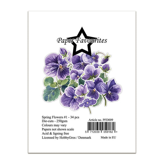 Paper Favourites Die-Cuts A7 Spring Flowers #1 (34pcs)