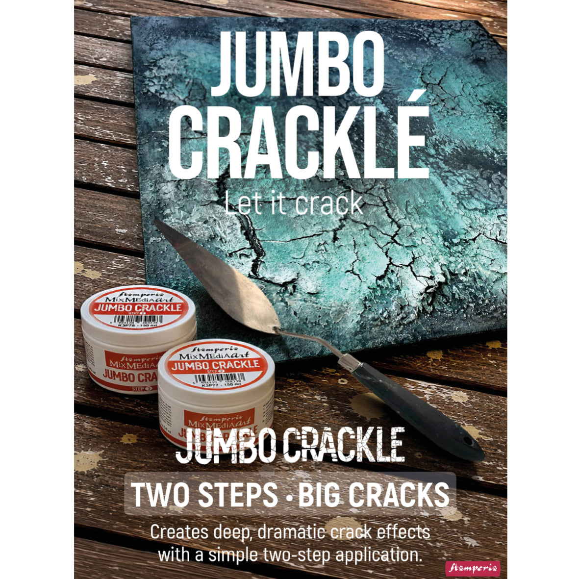 Stamperia Jumbo Crackle Transparent Step 1 150ml
