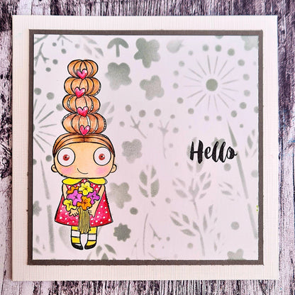 TP-677 - A7 Clear Stamp Set - Flower Eye