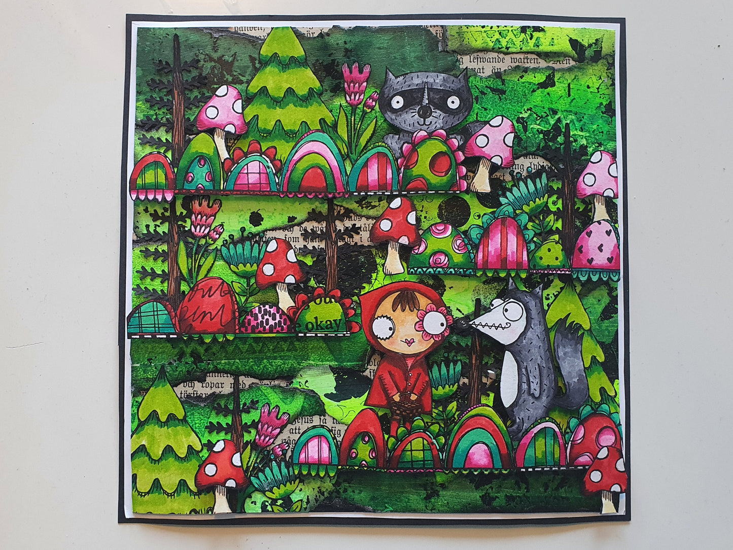 #639 - A7 Clear Stamp Set - Red & Wolf