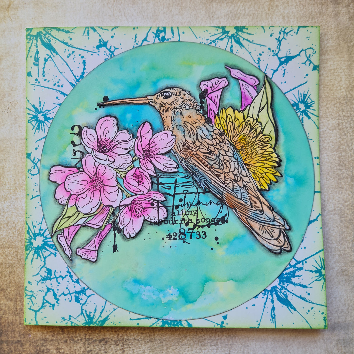 TP-710 - A5 Clear Stamp Set - Perched Among Petals