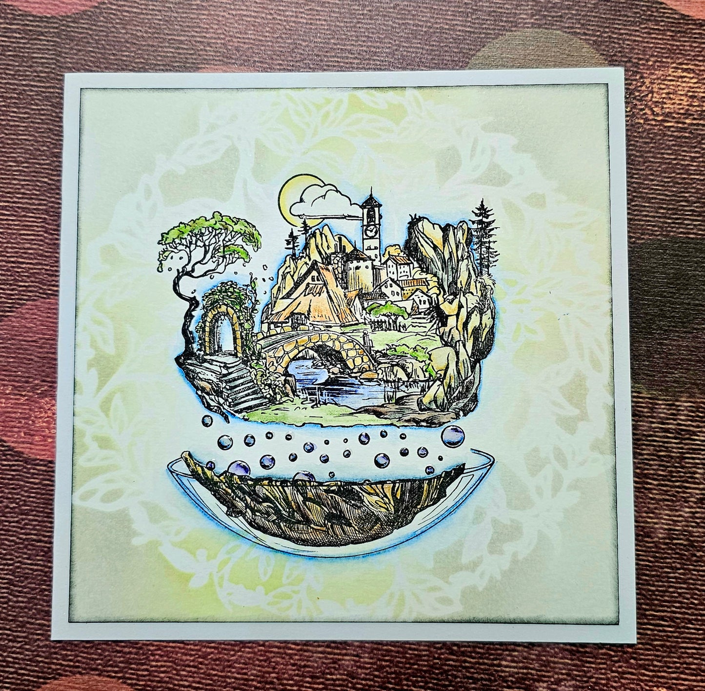 PC-216 - 6"x6" Stencil - Ivy Maze