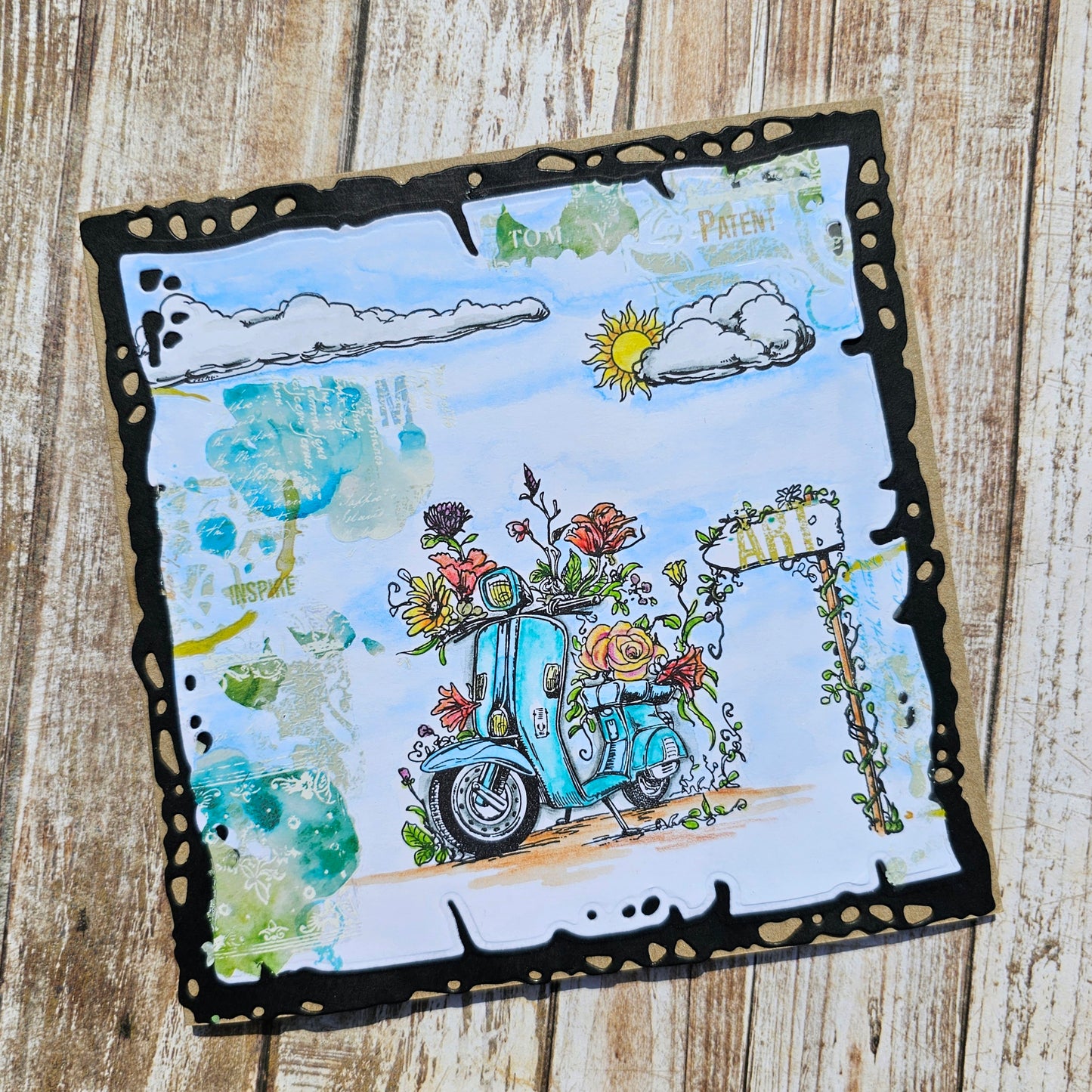 #1185 - A6 Stamp Set - Beach Bikers