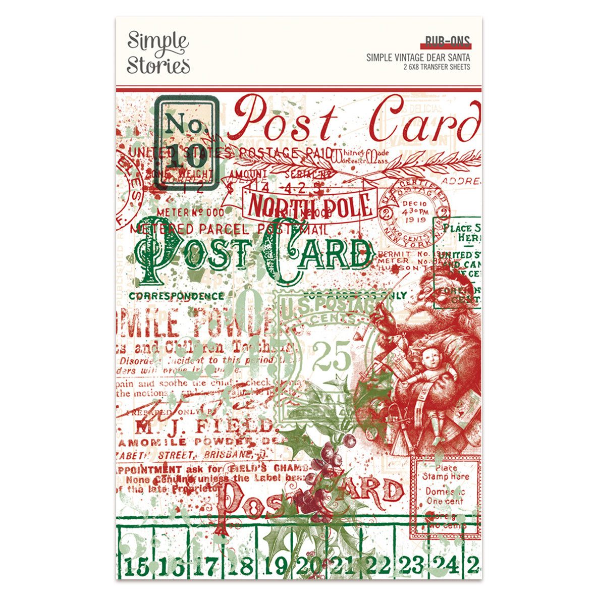 Simple Stories Simple Vintage Dear Santa Rub-ons