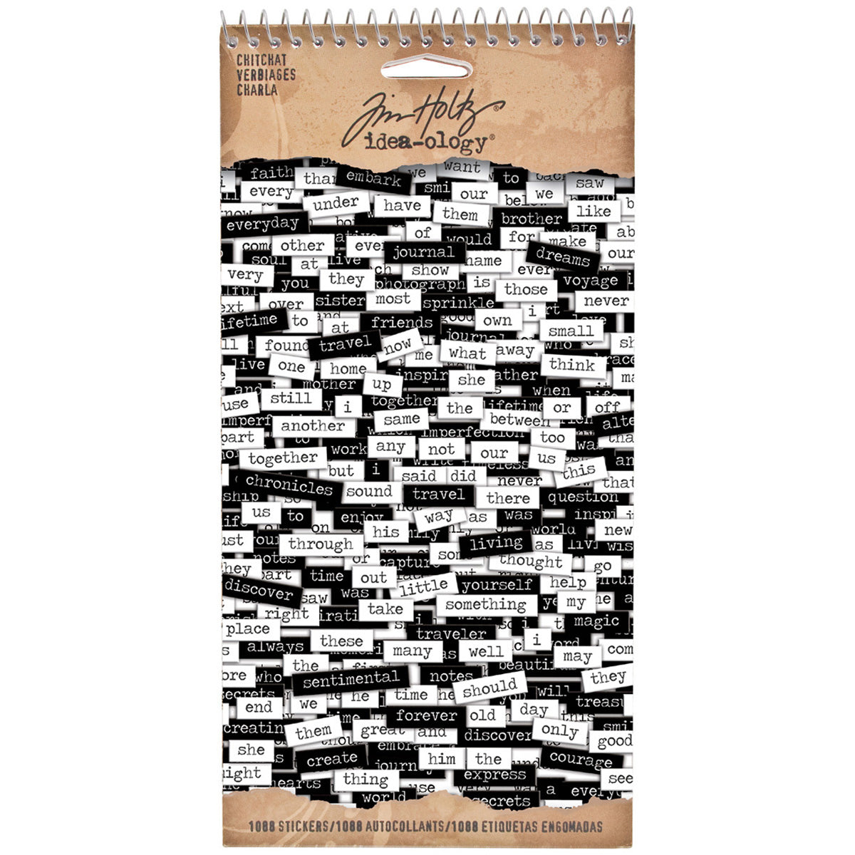 Idea-ology Tim Holtz Chitchat Sticker Tablet - Verbiages