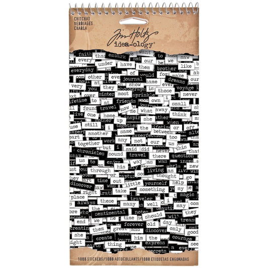 Idea-ology Tim Holtz Chitchat Sticker Tablet - Verbiages