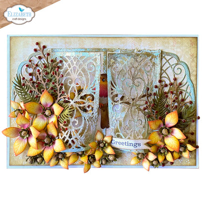 Elizabeth Craft Designs Festive Holly - Lantern & Poinsettia Die Bundle