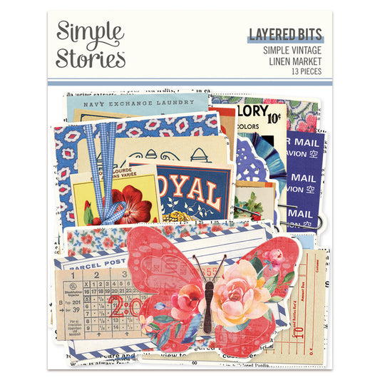 Simple Stories Simple Vintage Linen Market Layered Bits & Pieces