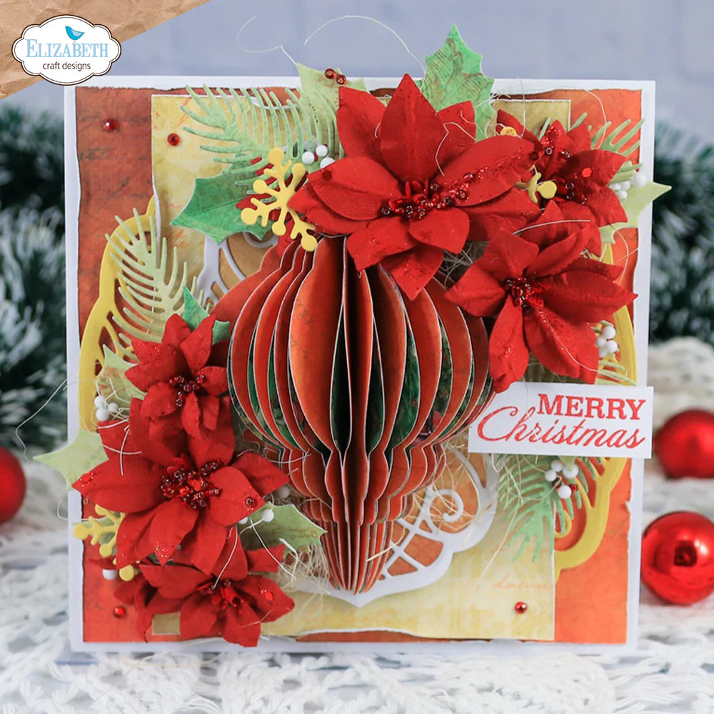 Elizabeth Craft Designs Festive Holly - Die Festive Ornaments