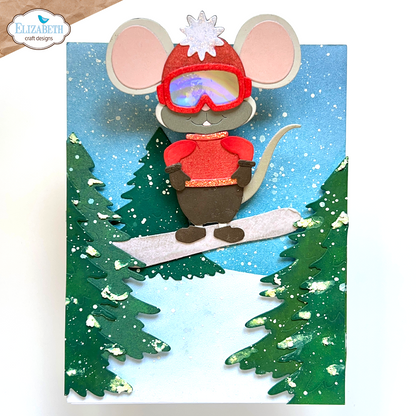 Elizabeth Craft Designs Living it Up - Die Little Mouse Winter Accessories