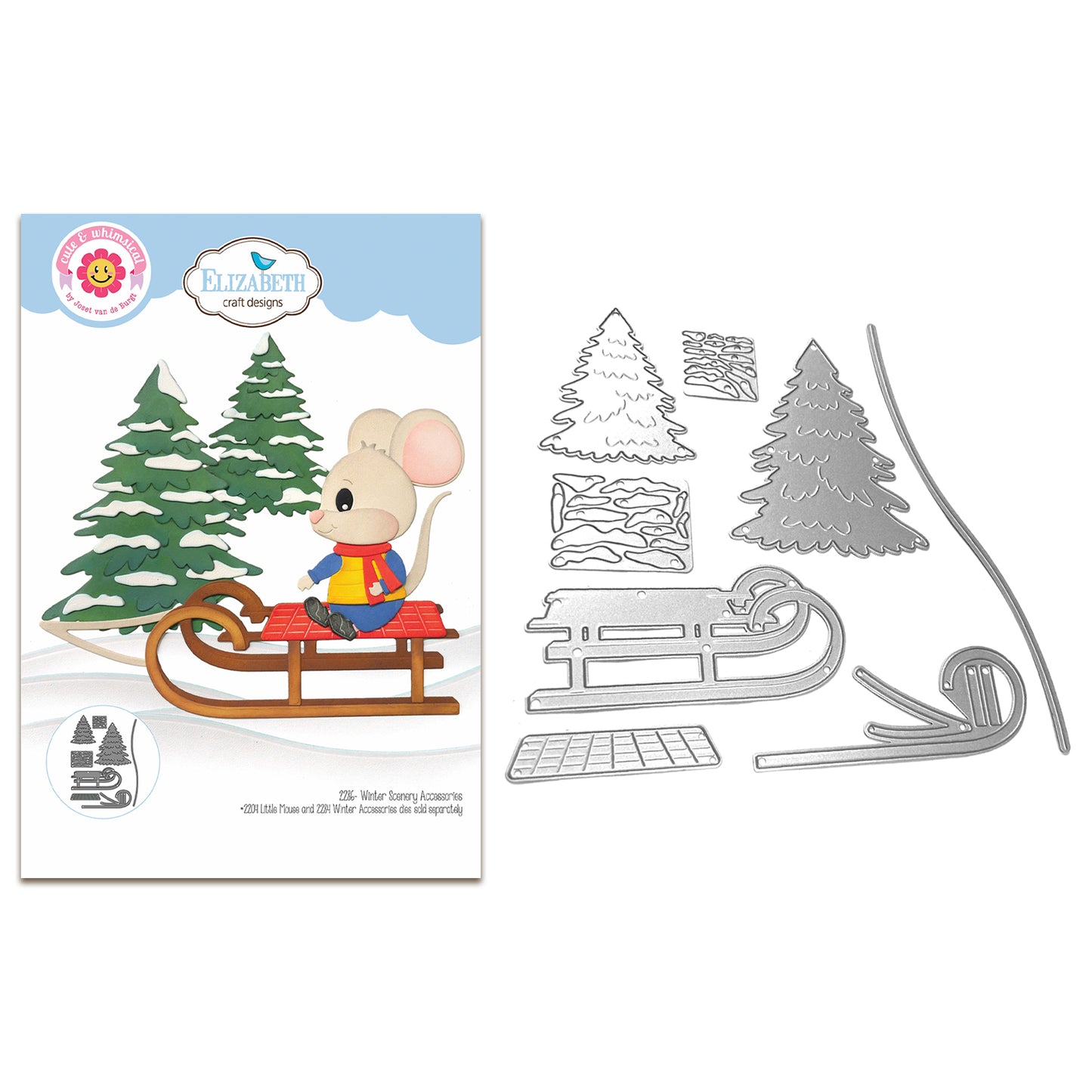 Elizabeth Craft Designs Living it Up - Die Winter Scenery Accessories