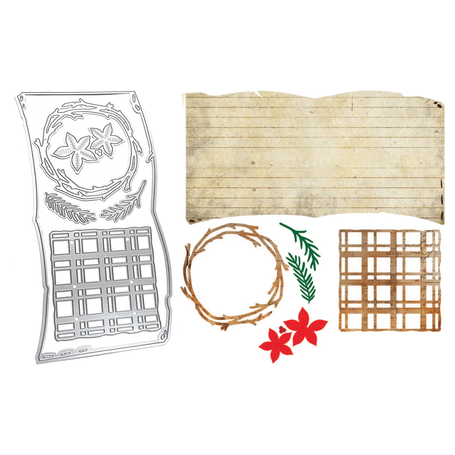 Elizabeth Craft Designs Golden Season - Die Book of Christmas Square