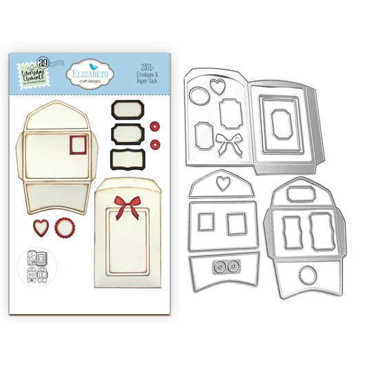 Elizabeth Craft Designs Romantic Revival - Die Envelopes & Paper Sack