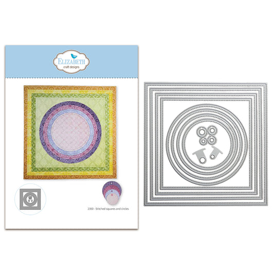 Elizabeth Craft Designs Beautiful Blooms Die Stitched Squares and Circles