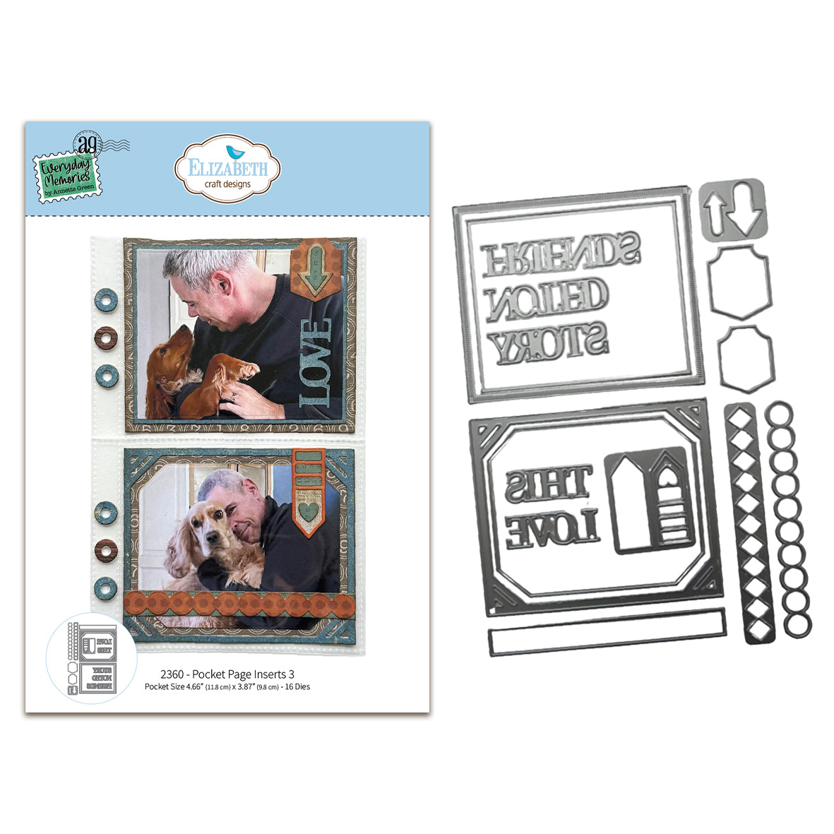 Elizabeth Craft Designs Rest & Relaxation Die Pocket Page Inserts 3 by Everyday Memories