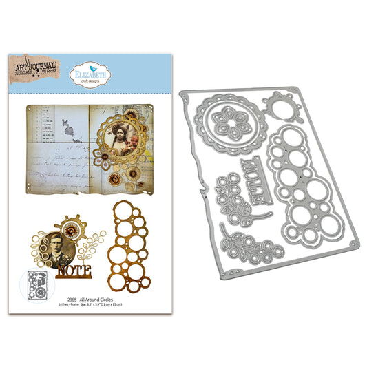 Elizabeth Craft Designs Beautifully Worn Die All Around Circles by Devid Roodenburg