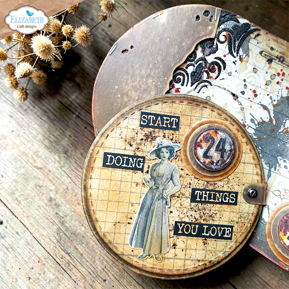 Elizabeth Craft Designs Beautifully Worn Die Rounded Pocket Page by Devid Roodenburg