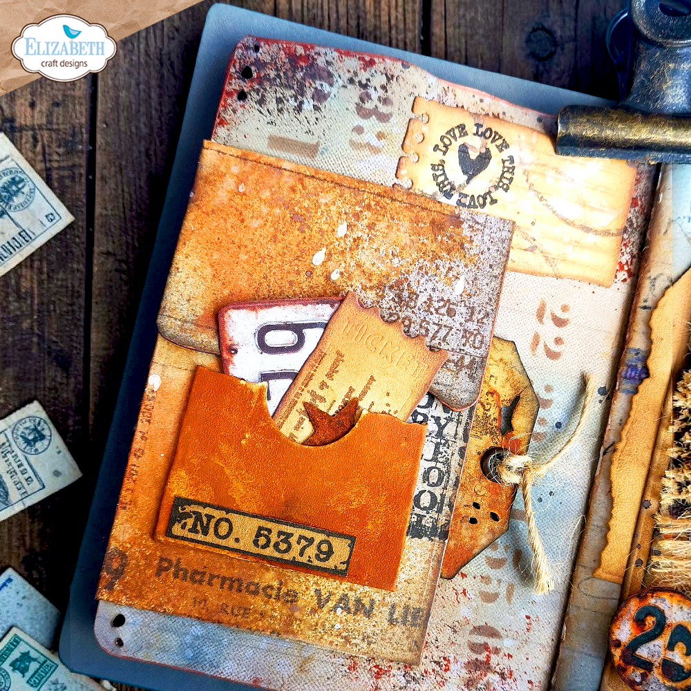 Elizabeth Craft Designs Beautifully Worn Die Off the Edge Pocket by Devid Roodenburg