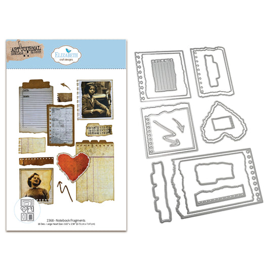 Elizabeth Craft Designs Beautifully Worn Die Notebook Fragments by Devid Roodenburg