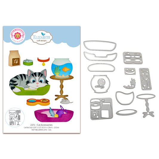 Elizabeth Craft Designs Meet the Cats Die Cat Accessories by Cute & Whimsical