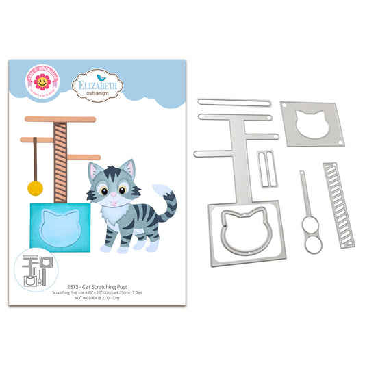 Elizabeth Craft Designs Meet the Cats Die Cat Scratching Post by Cute & Whimsical