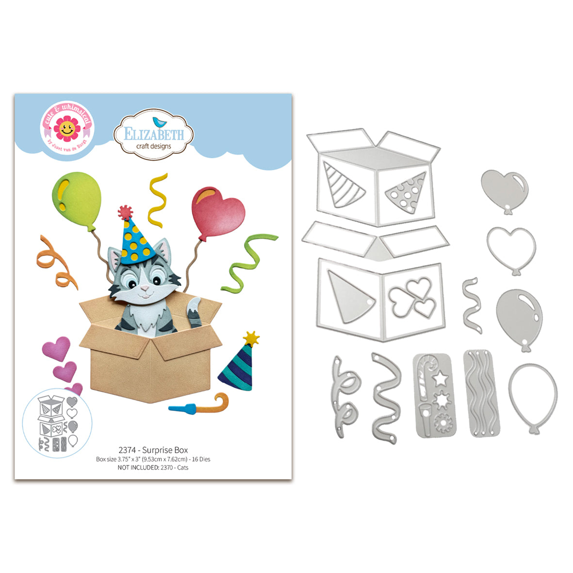 Elizabeth Craft Designs Meet the Cats Die Surprise Box by Cute & Whimsical