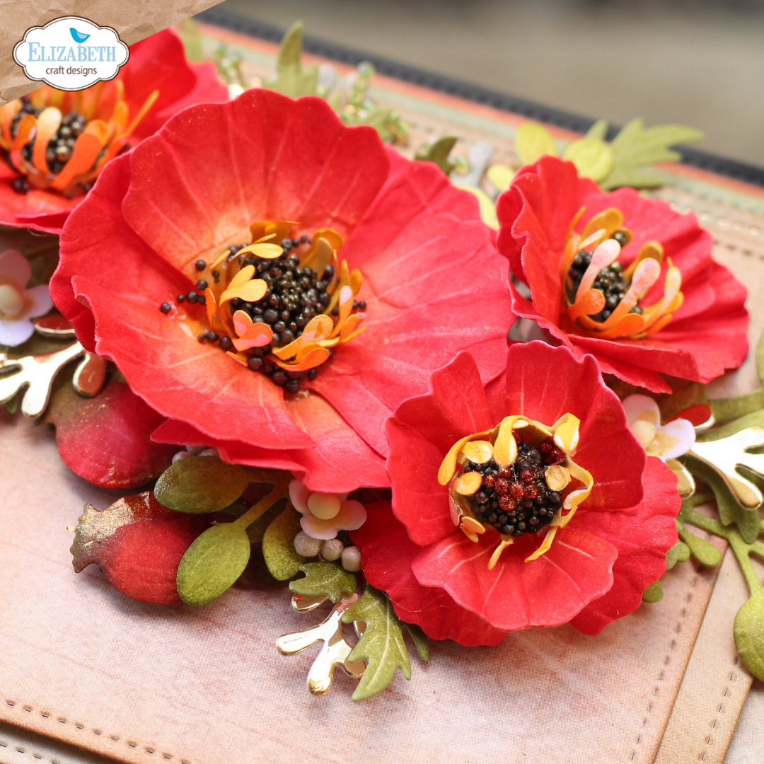 Elizabeth Craft Designs Bloom Wildly Die Wild Poppy by Paper Flowers