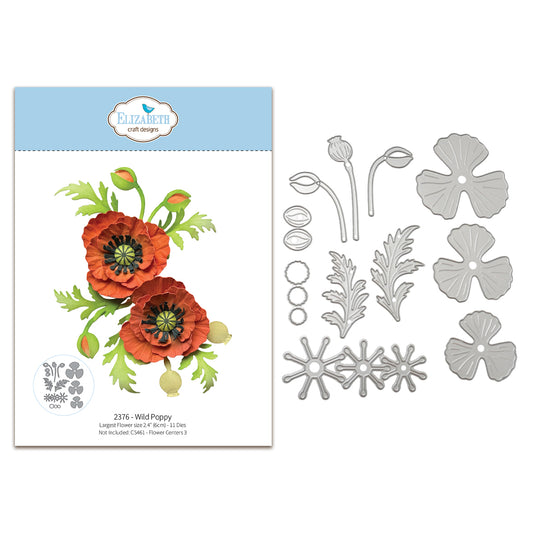 Elizabeth Craft Designs Bloom Wildly Die Wild Poppy by Paper Flowers