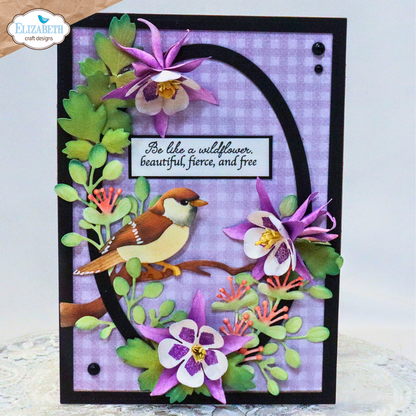 Elizabeth Craft Designs Bloom Wildly Die Columbine by Paper Flowers