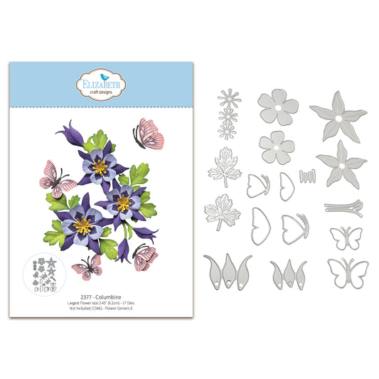 Elizabeth Craft Designs Bloom Wildly Die Columbine by Paper Flowers