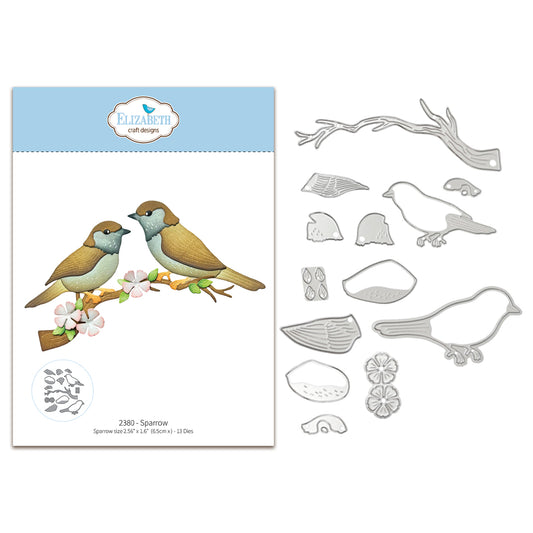 Elizabeth Craft Designs Bloom Wildly Die Sparrow by Paper Flowers